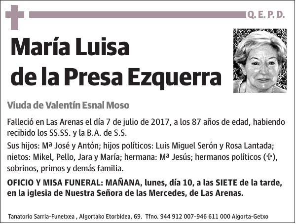 María Luisa de la Presa Ezquerra