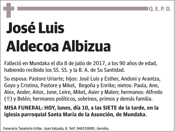 José Luis Aldecoa Albizua