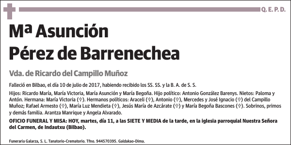 Mª Asunción Pérez de Barrenechea