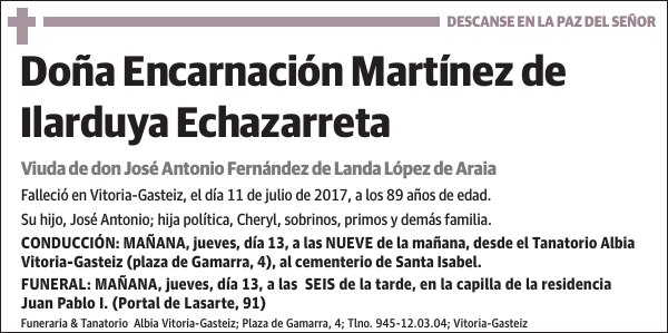 Encarnación Martínez de Ilarduya Echazarreta