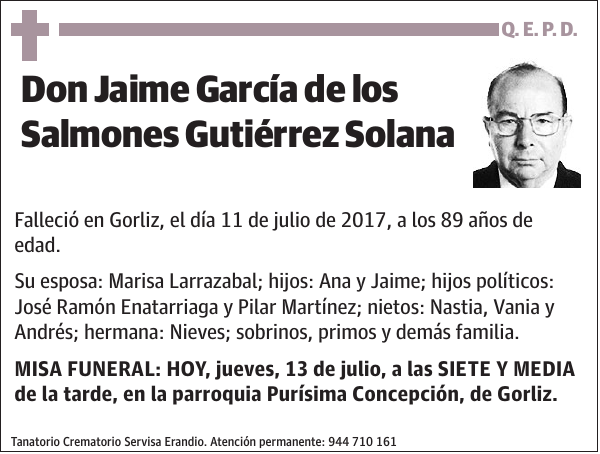 Jaime García de los Salmones Gutiérrez Solana