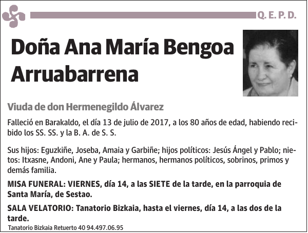 Ana María Bengoa Arruabarrena