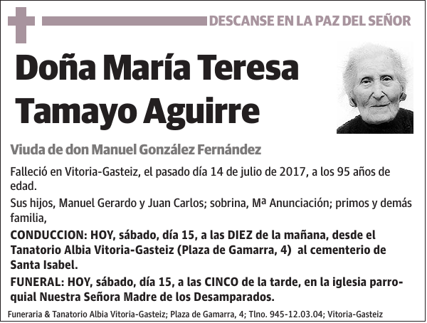 María Teresa Tamayo Aguirre