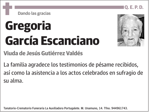 Gregoria García Escanciano