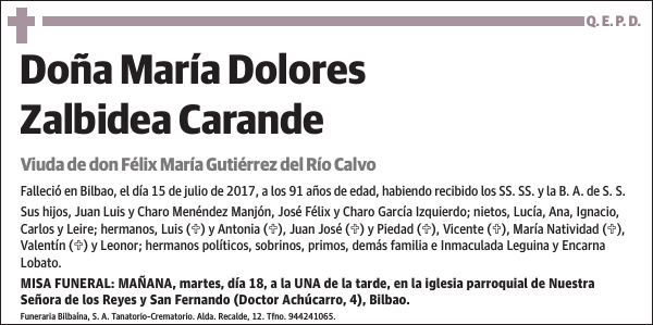 María Dolores Zalbidea Carande