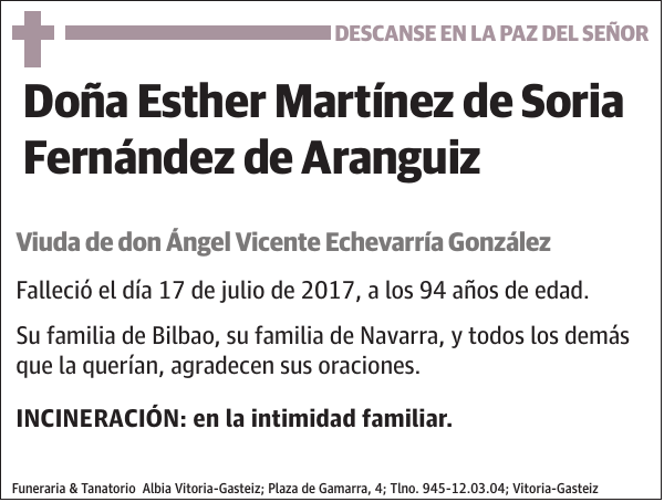 Esther Martínez de Soria Fernández de Aranguiz