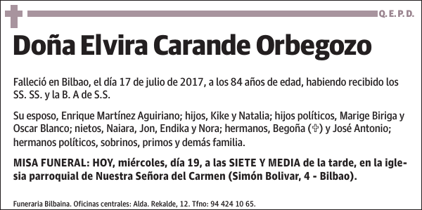 Elvira Carande Orbegozo