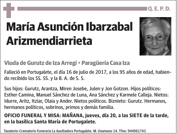 María Asunción Ibarzabal Arizmendiarrieta