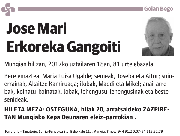 Jose Mari Erkoreka Gangoiti