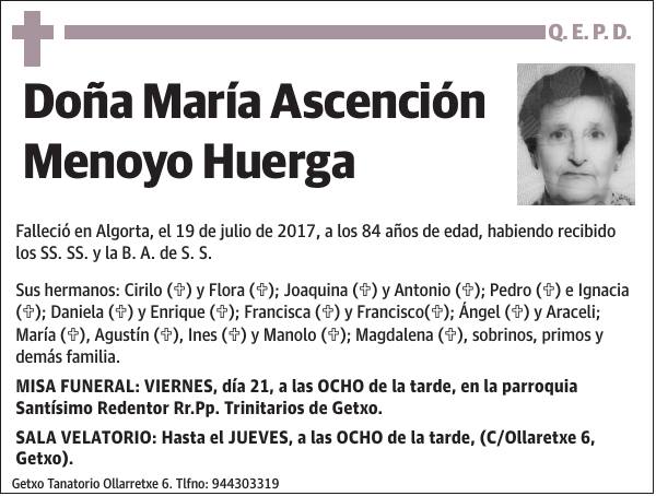 María Ascención Menoyo Huerga