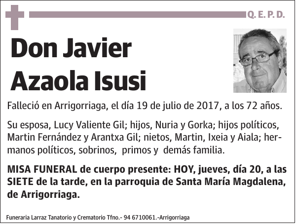 Javier Azaola Isusi