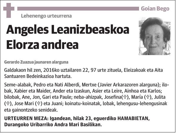 Angeles Leanizbeaskoa Elorza