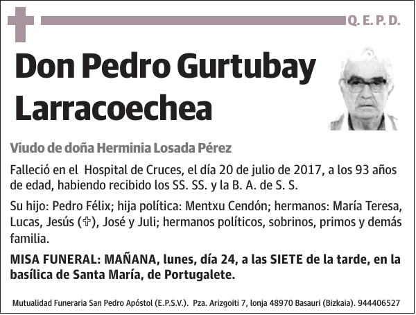 Pedro Gurtubay Larracoechea