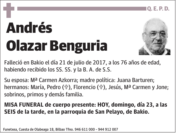 Andrés Olazar Benguria