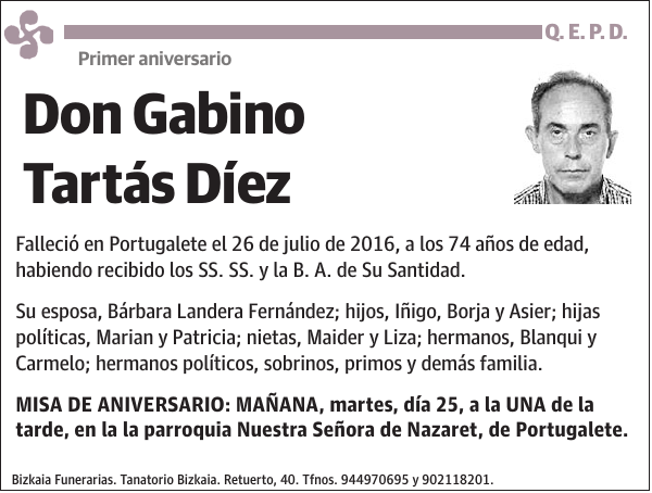 Gabino Tartás Díez