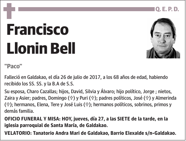 Francisco Llonin Bell