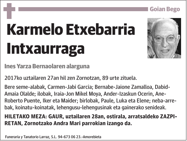 Karmelo Etxebarria Intxaurraga