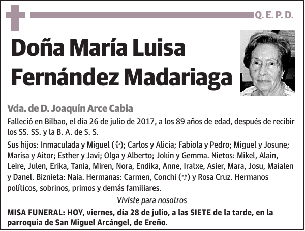 María Luisa Fernández Madariaga