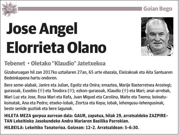 Jose Angel Elorrieta Olano