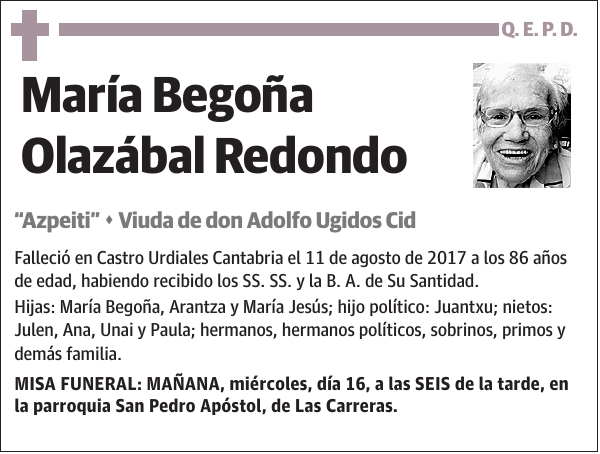 María Begoña Olazábal Redondo