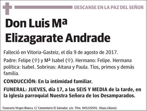 Luis Mª Elizagarate Andrade