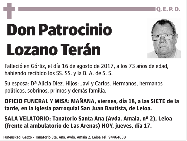 Patrocinio Lozano Terán