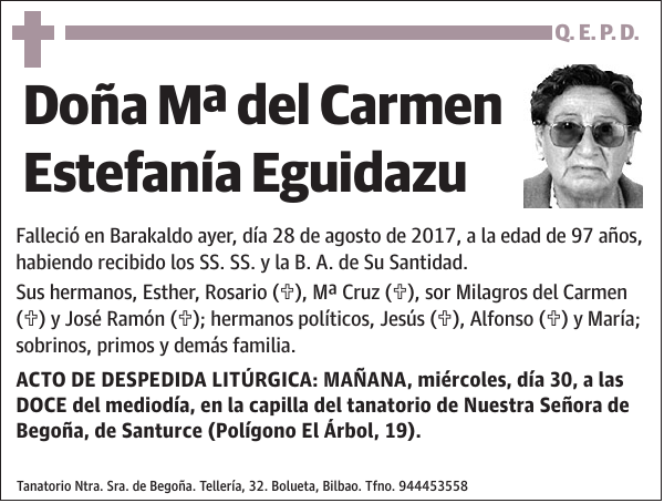 Mª del Carmen Estefanía Eguidazu