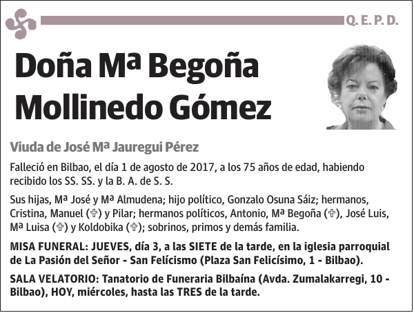 Mª Begoña Mollinedo Gómez