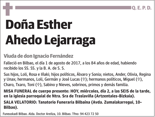 Esther Ahedo Lejarraga