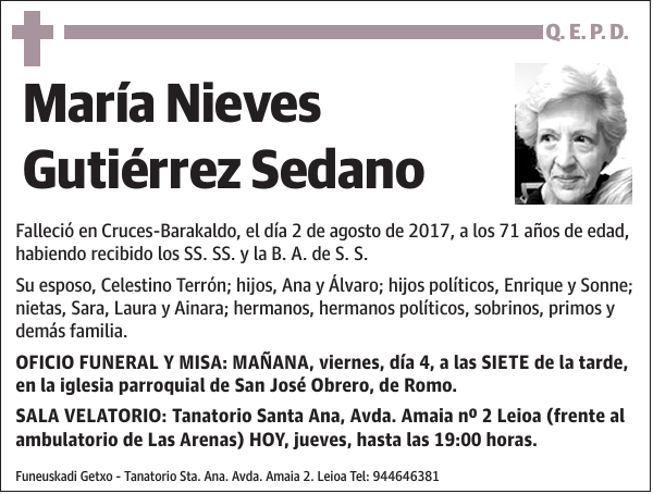 María Nieves Gutiérrez Sedano