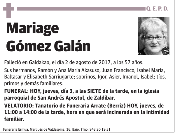 Mariage Gómez Galán