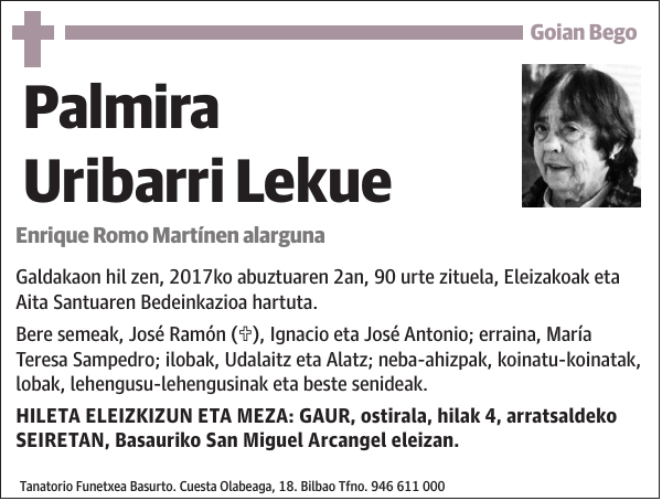 Palmira Uribarri Lekue