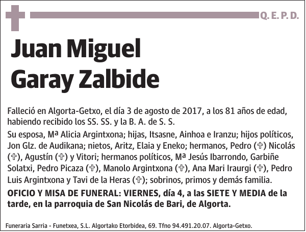 Juan Miguel Garay Zalbide