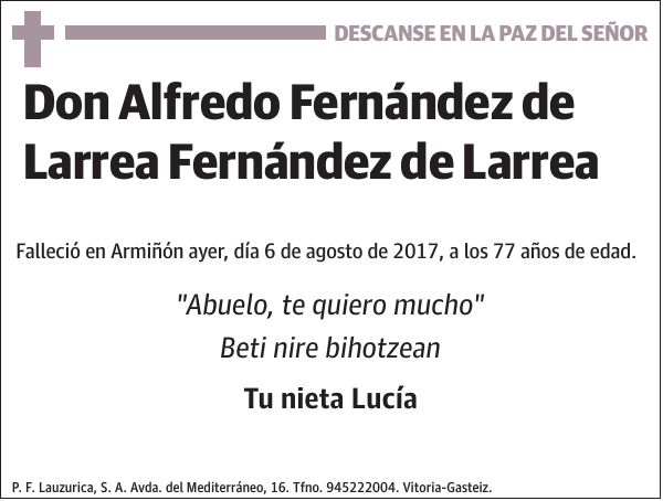 Alfredo Fernández de Larrea Fernández de Larrea