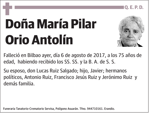 María Pilar Orio Antolín