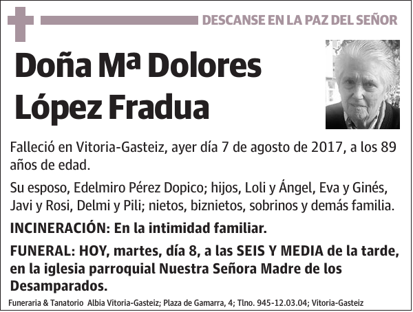 Mª Dolores López Fradua