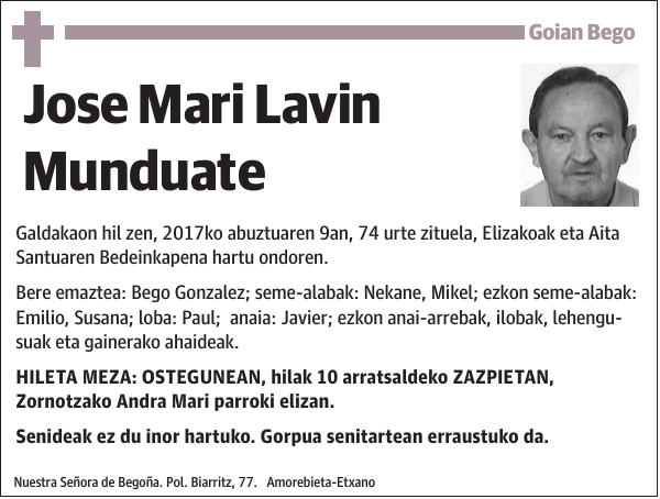 Jose Mari Lavin Munduate