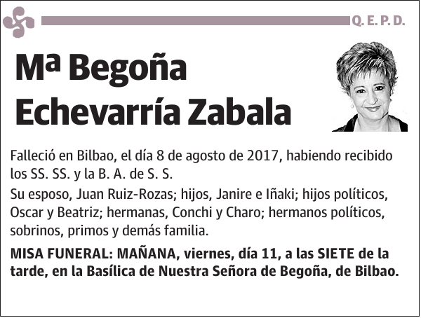 Mª Begoña Echevarría Zabala