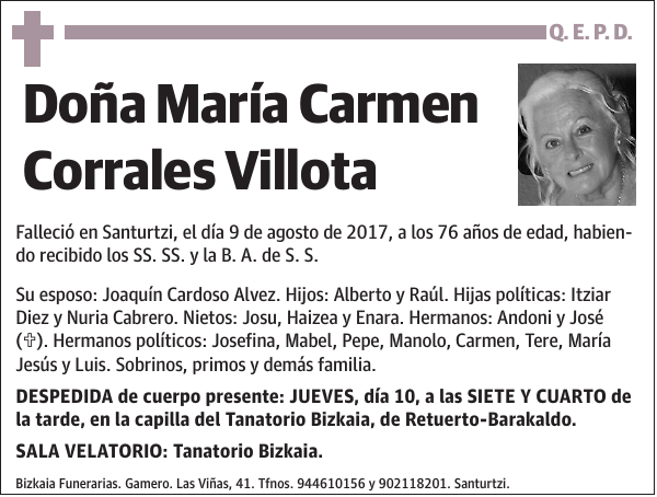 María Carmen Corrales Villota