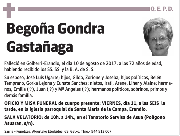 Begoña Gondra Gastañaga