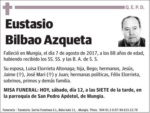 Eustasio Bilbao Azqueta