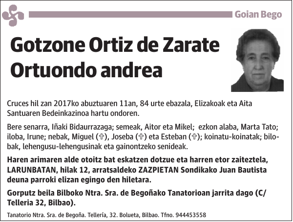 Gotzone Ortiz de Zarate Ortuondo