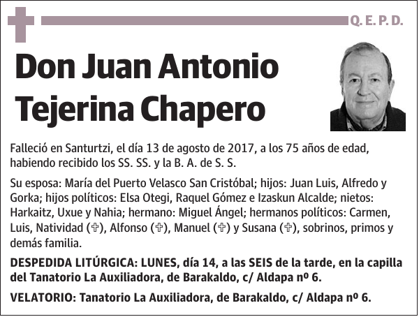 Juan Antonio Tejerina Chapero