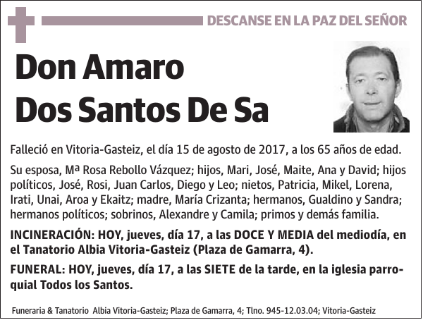 Amaro Dos Santos De Sa