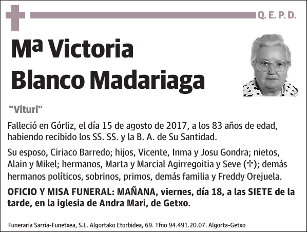 Mª Victoria Blanco Madariaga