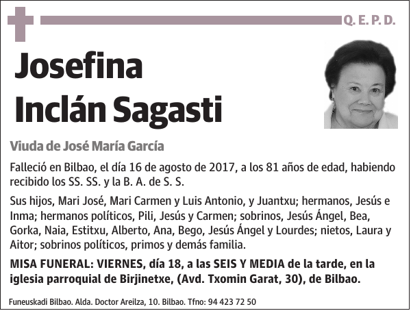 Josefina Inclán Sagasti