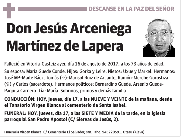 Jesús Arceniega Martínez de Lapera