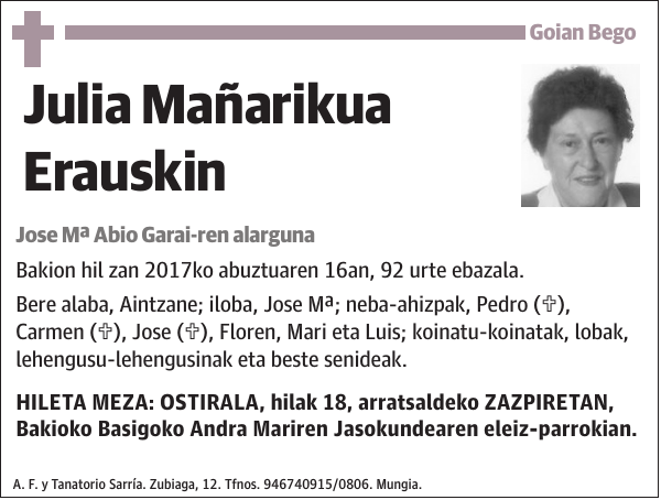 Julia Mañarikua Erauskin