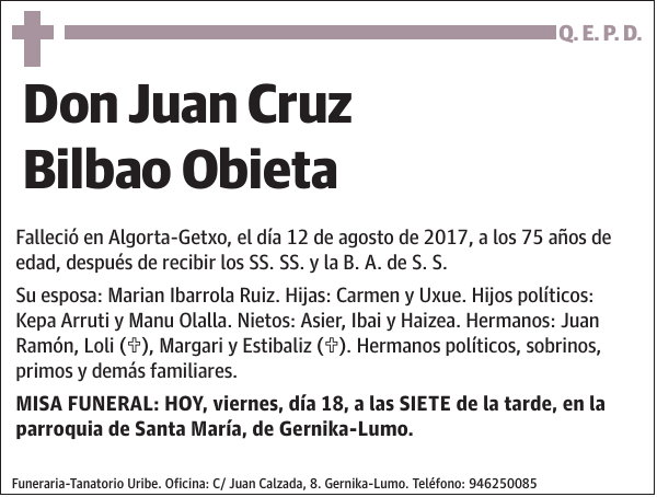 Juan Cruz Bilbao Obieta