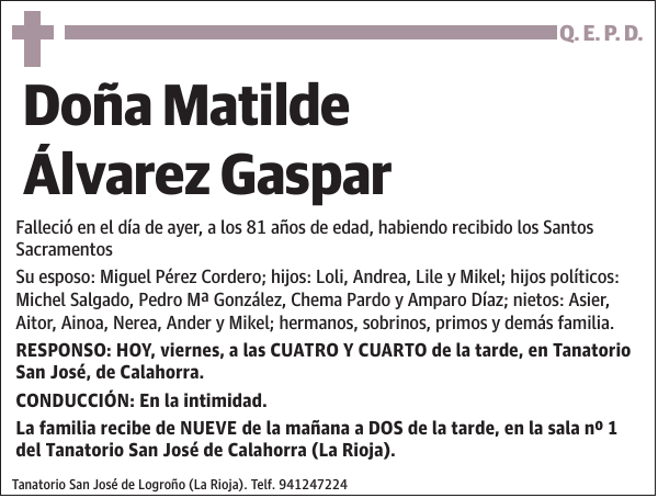 Matilde Álvarez Gaspar